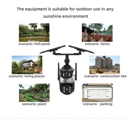 6MP UHD Dual Lens Solar Power WiFi/4G PTZ IP Dome Camera in Nairobi, Kenya