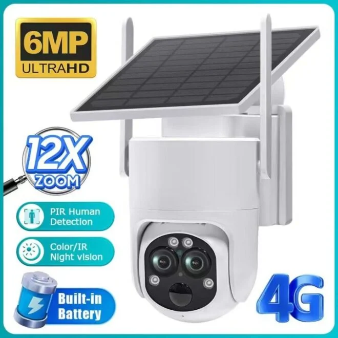 6MP Auto Tracking CCTV Security Camera – 12X Zoom, Night Vision, SD Card, 4G SIM, Ubox App – Nairobi, Kenya