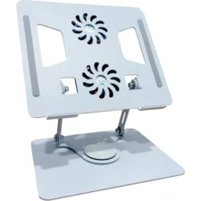 Laptop Stand – Aluminium Flexible 360° | Dual Cooling Fans